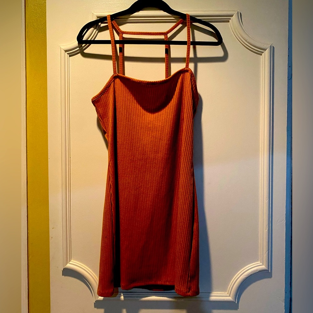 NWT Lottie Moss russet brown minidress